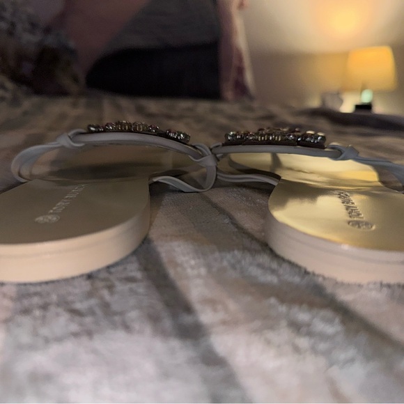 Tory Burch-Miller Sandals in Cream/White w/Colorful Embellishments-Size 10 - Picture 6 of 9